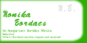 monika bordacs business card